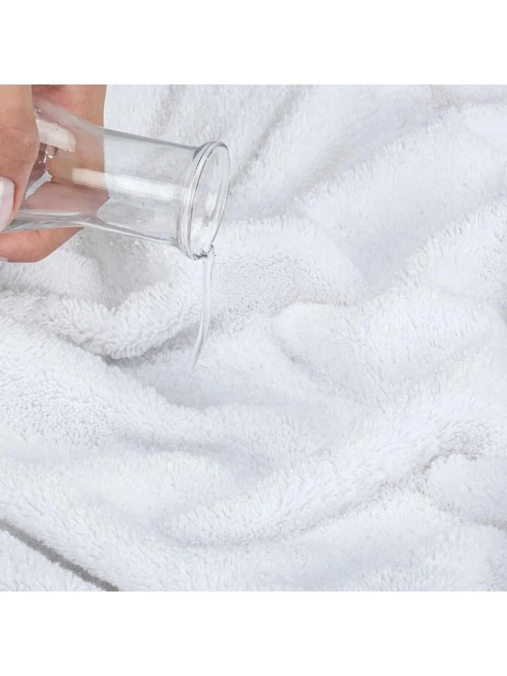 Soft Absorbent 100% Cotton Turkish Towel Set, Quick Dry, 6 Pieces, Snow White